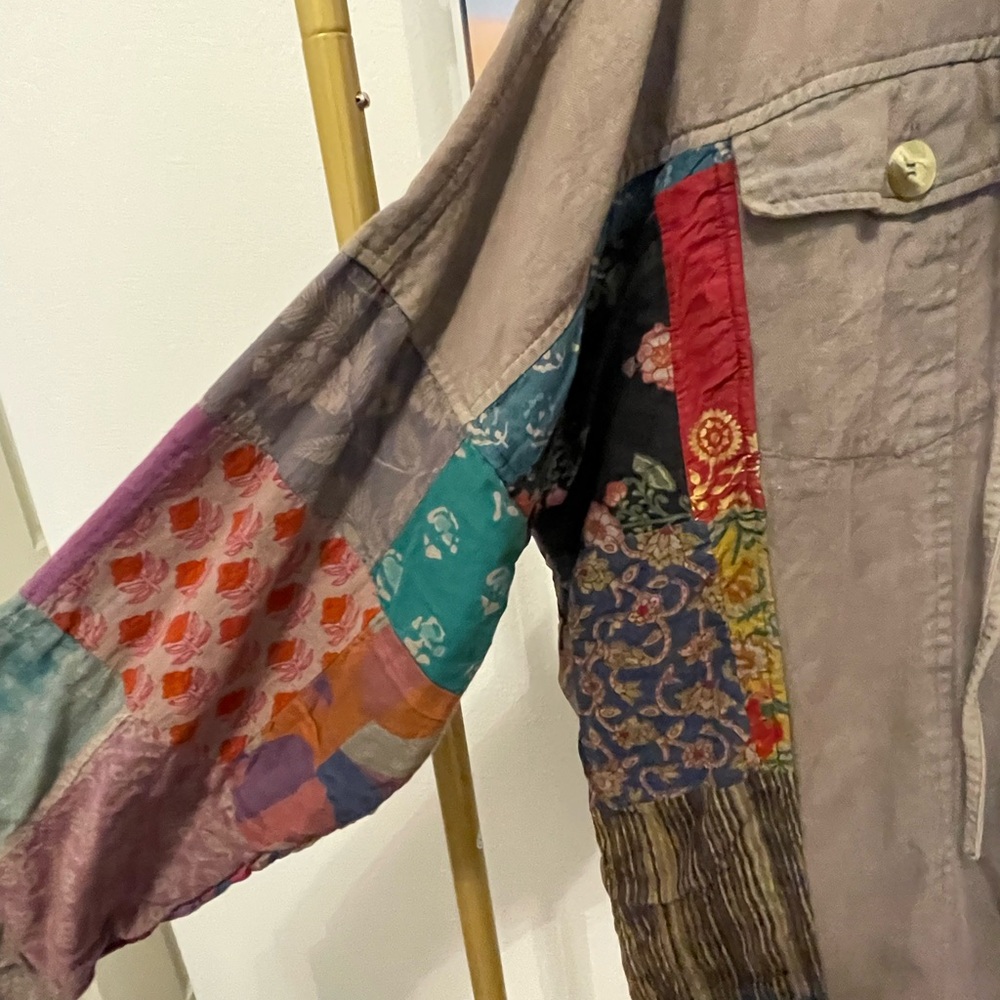 EARTHBOUND Gray Utility Jacket with Multicolor Sl… - image 5